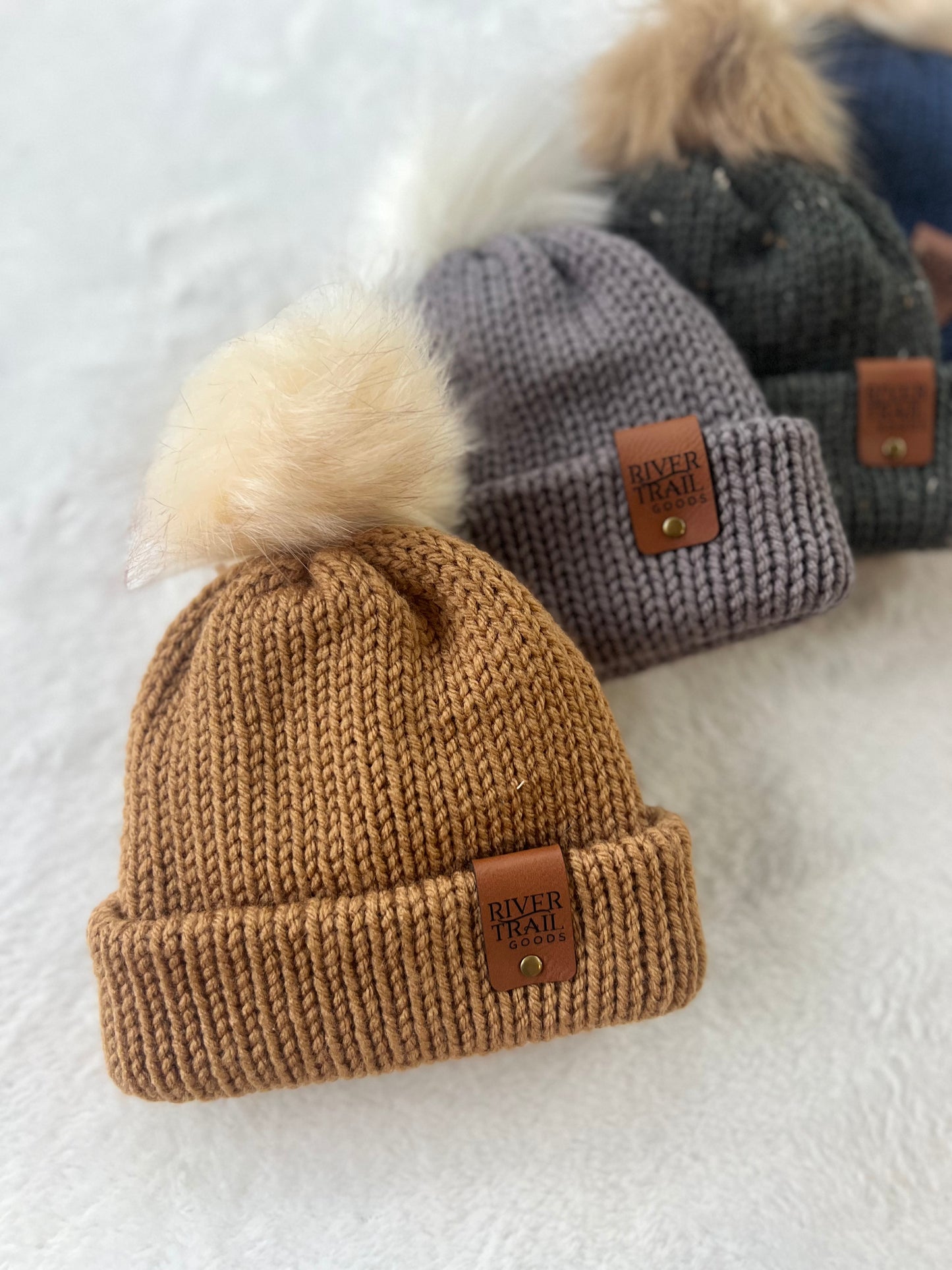 Lancaster Beanies with PomPoms