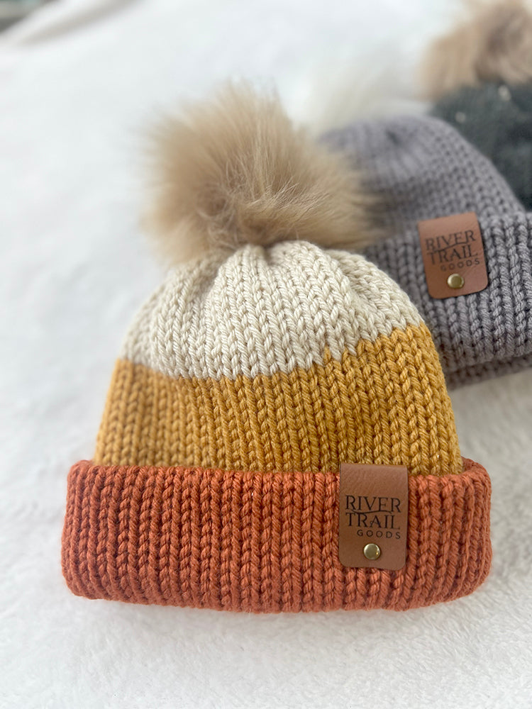 Lancaster Beanies with PomPoms