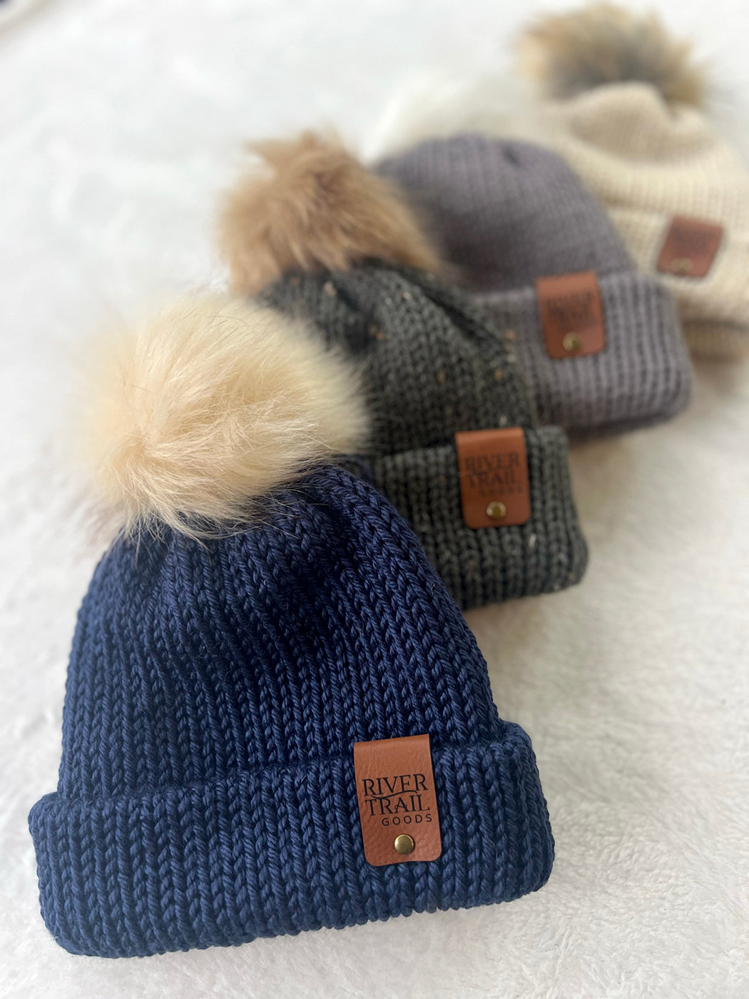 Lancaster Beanies with PomPoms